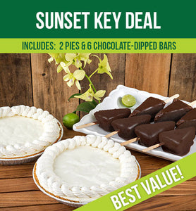 Sunset Key Deal – 2 Key Lime Pies & 6 Key Lime Bars